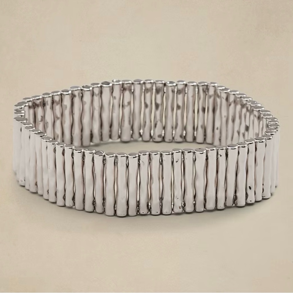 Banana Republic Women’s Silver Elastic Stretch Cuff Bracelet NWT